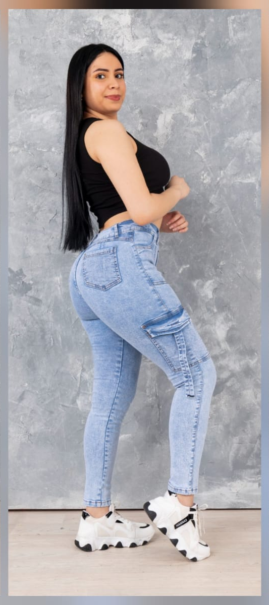 CurveTactik™ - Skini jeans Cargo Levanta Gluetos